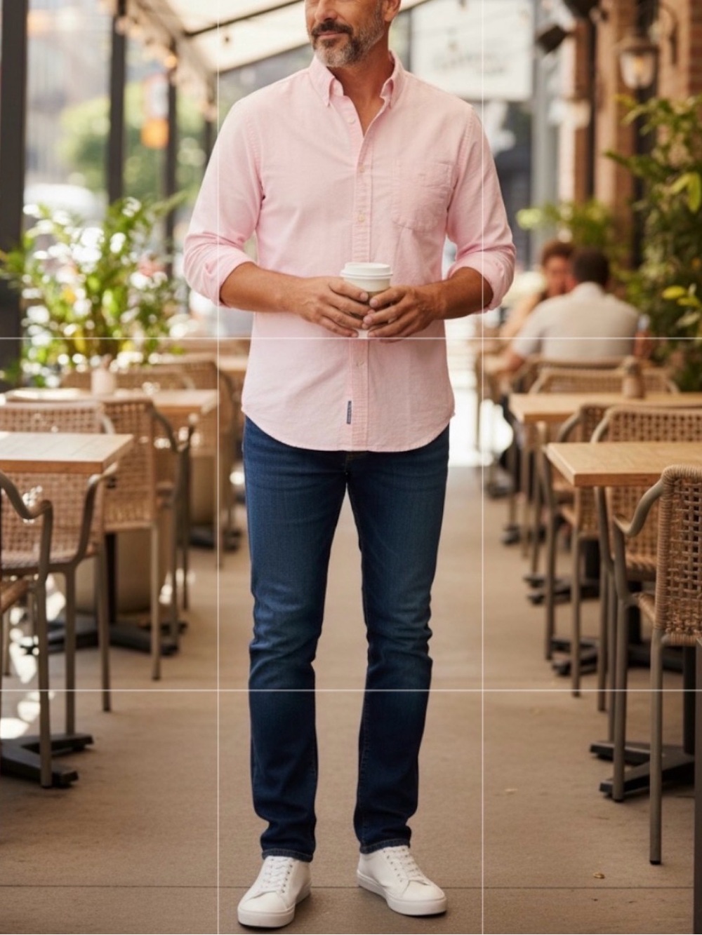 J. Crew Men's Light Pink Slim Button-Down Casual Shirt